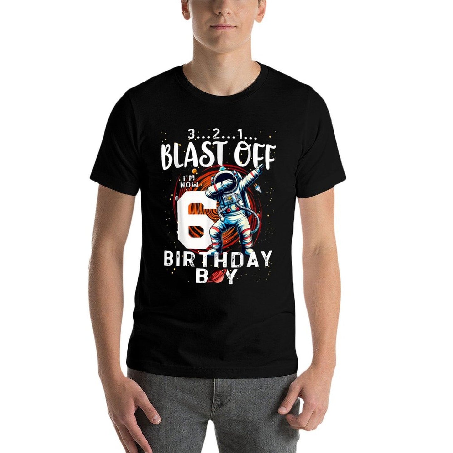 6 Birthday Boy Astronaut Astronomy 6th Year Old Birtday Quick-drying T-Shirt