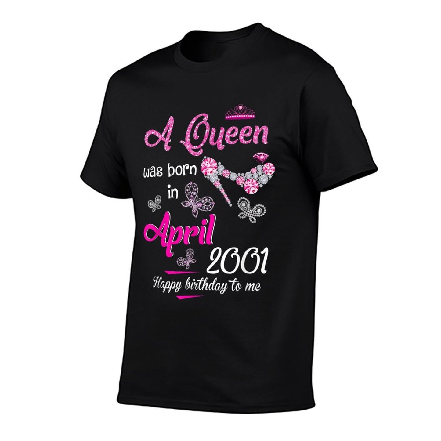 A Queen Was Born in April 2001 21st Birthday Slim-fit Cut T-Shirt