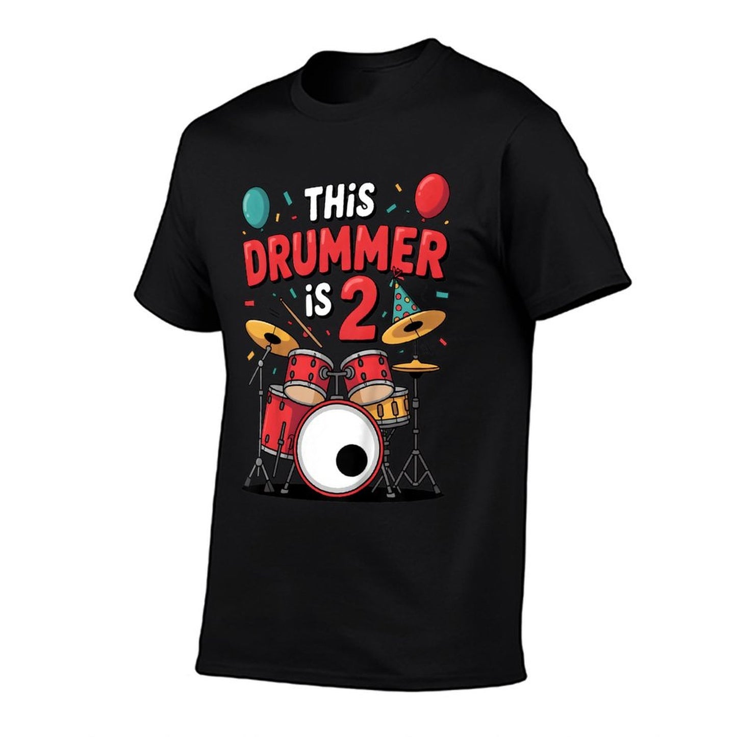 Kids Drummer 2nd Birthday 2 Year Old Kids Boys Second Bday Drum Affordable Price T-Shirt