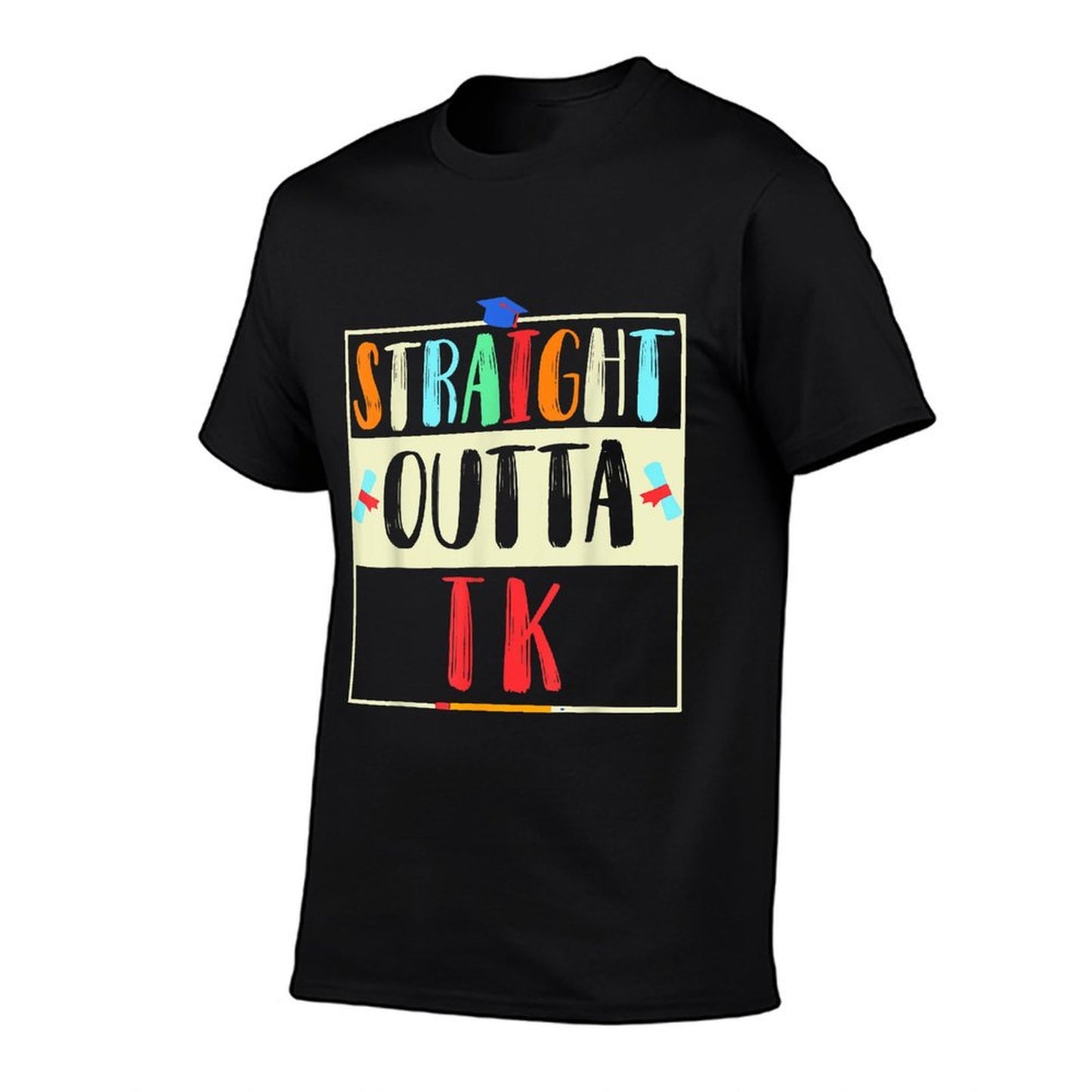 Straight Outta TK Graduate TK Graduation Transitional Kinder Heathered Texture T-Shirt