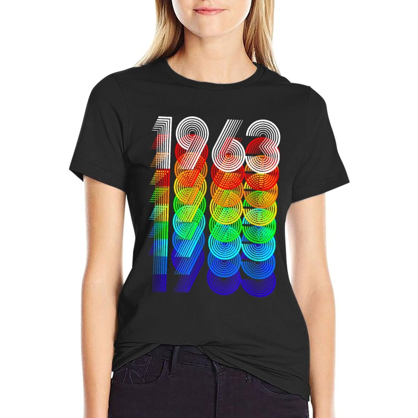 Vintage Classic 1963 60th Birthday 60 Year Old High-quality Stitching T-Shirt