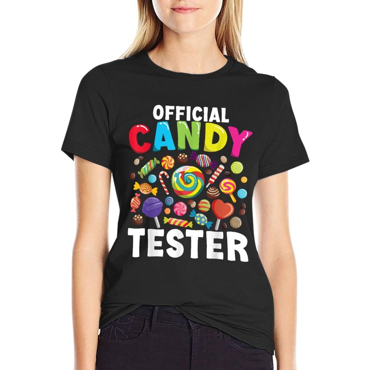 Official Candy Tester Lollipop Sweets Halloween Funny Quick-drying T-Shirt