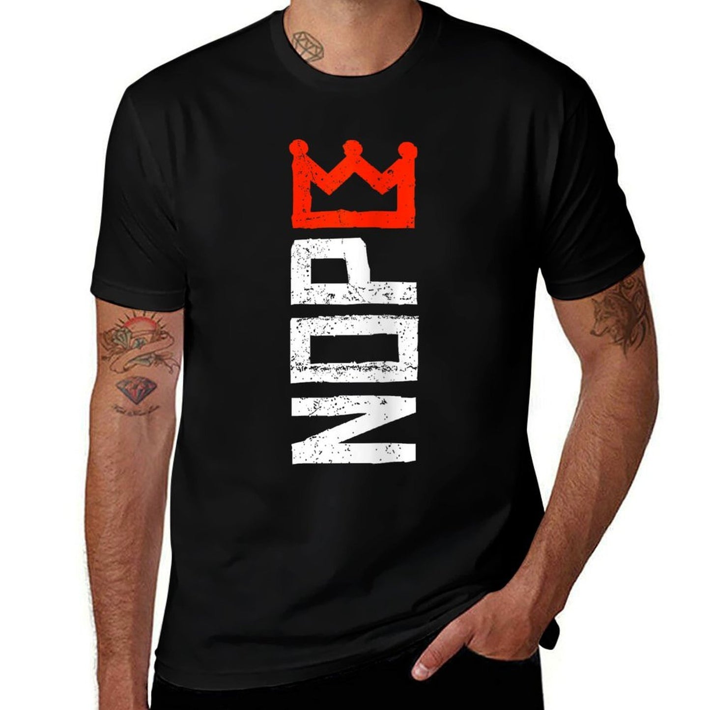 Womens No Kings Protest Sign Vertical Tagless Design T-Shirt
