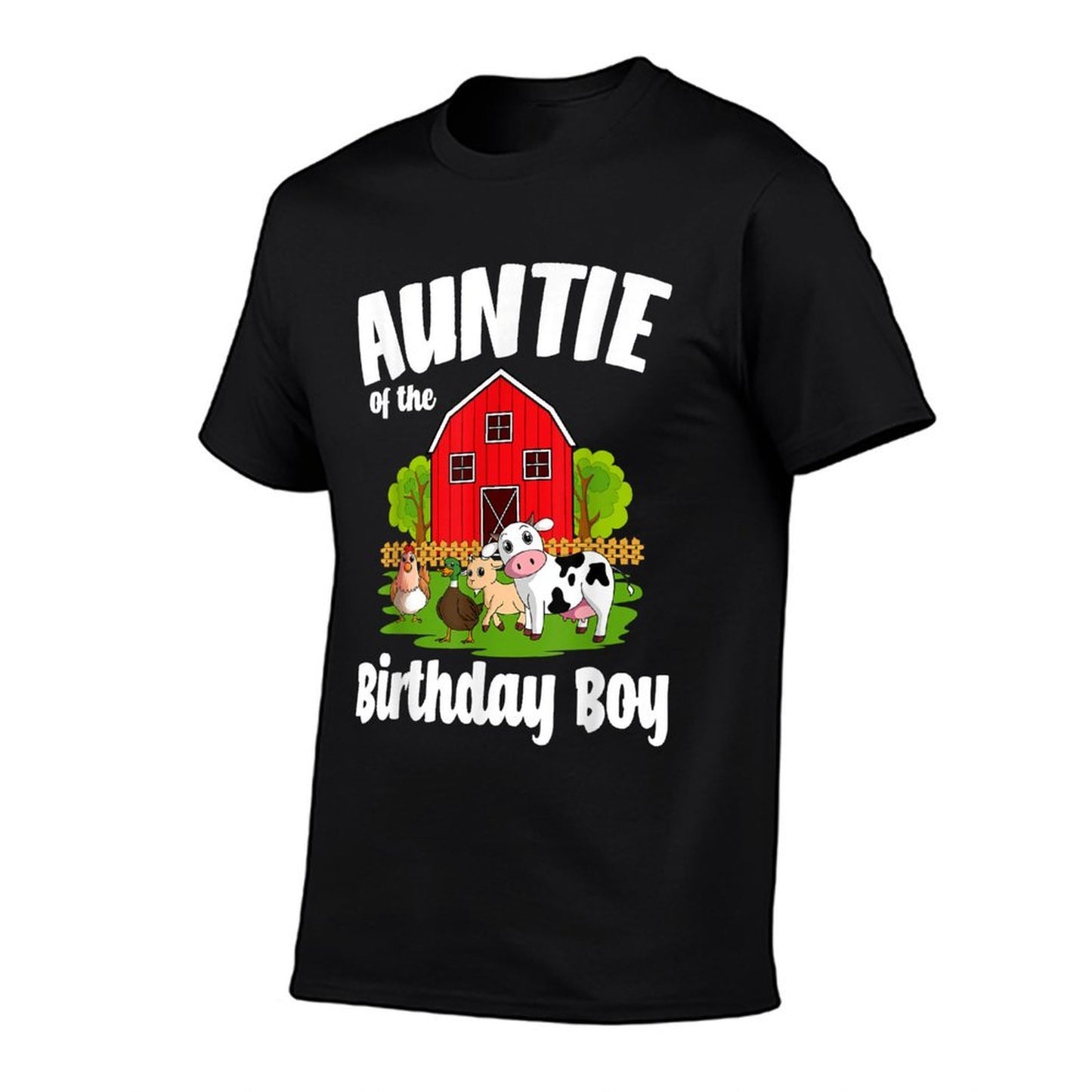 Auntie Of The Birthday Boy Farm Animal Bday Party Eco-friendly Material T-Shirt