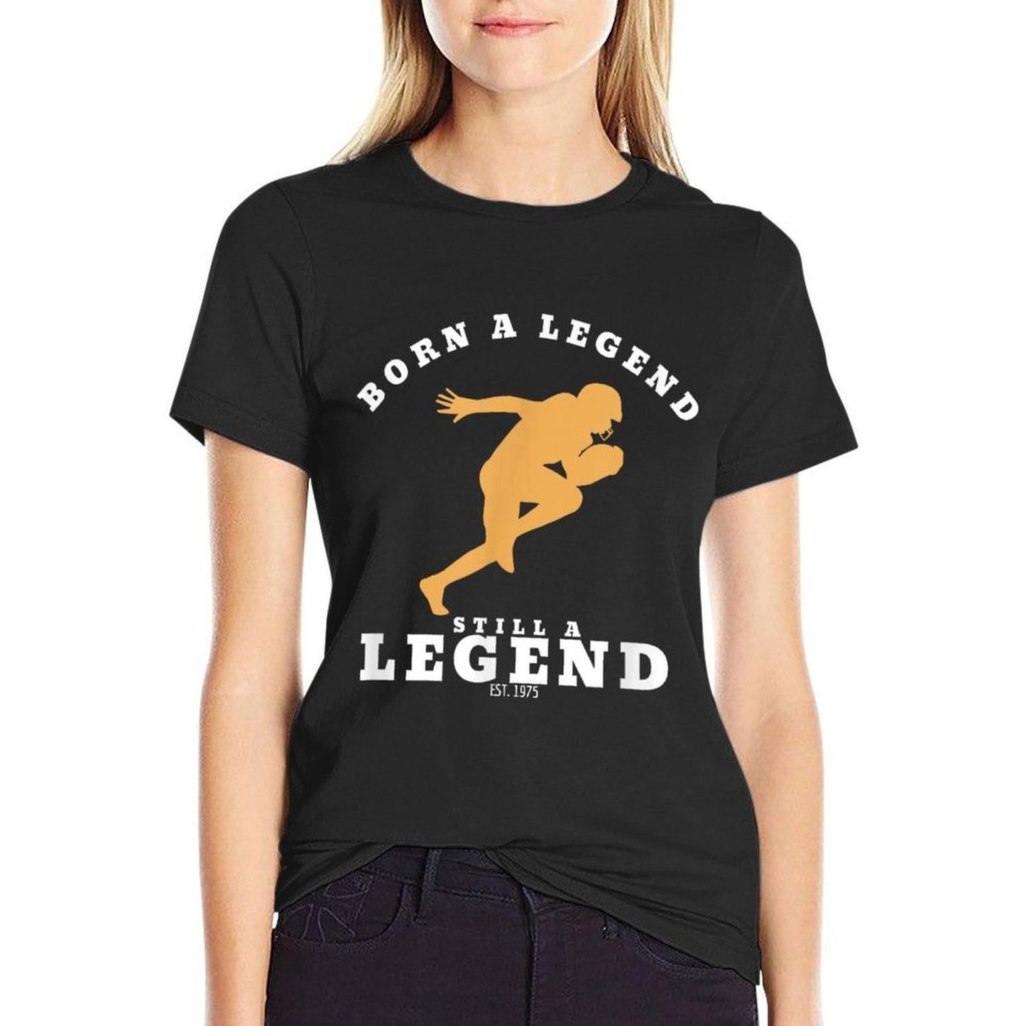 50th Birthday Gift For Men - Football Born Legend 1975 High-quality Stitching T-Shirt