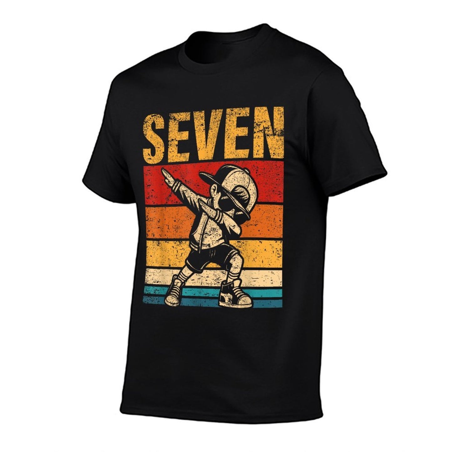 7 Year Old Dabbing Boy Birthday Vintage 7th Birthday Boy Classic T-Shirt