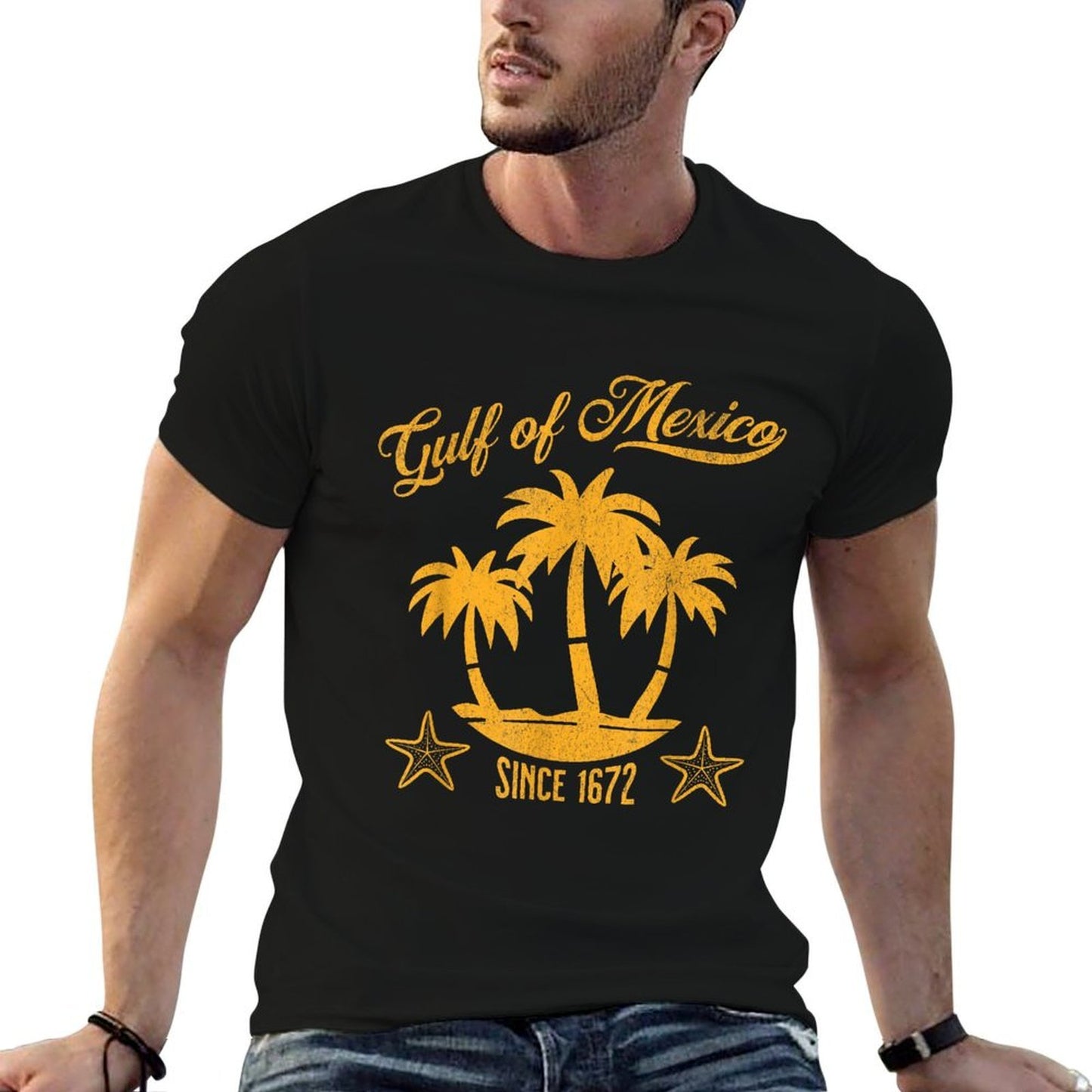 Gulf Of Mexico Name Change America Retro Vintage 1672-2025 High-quality Stitching T-Shirt