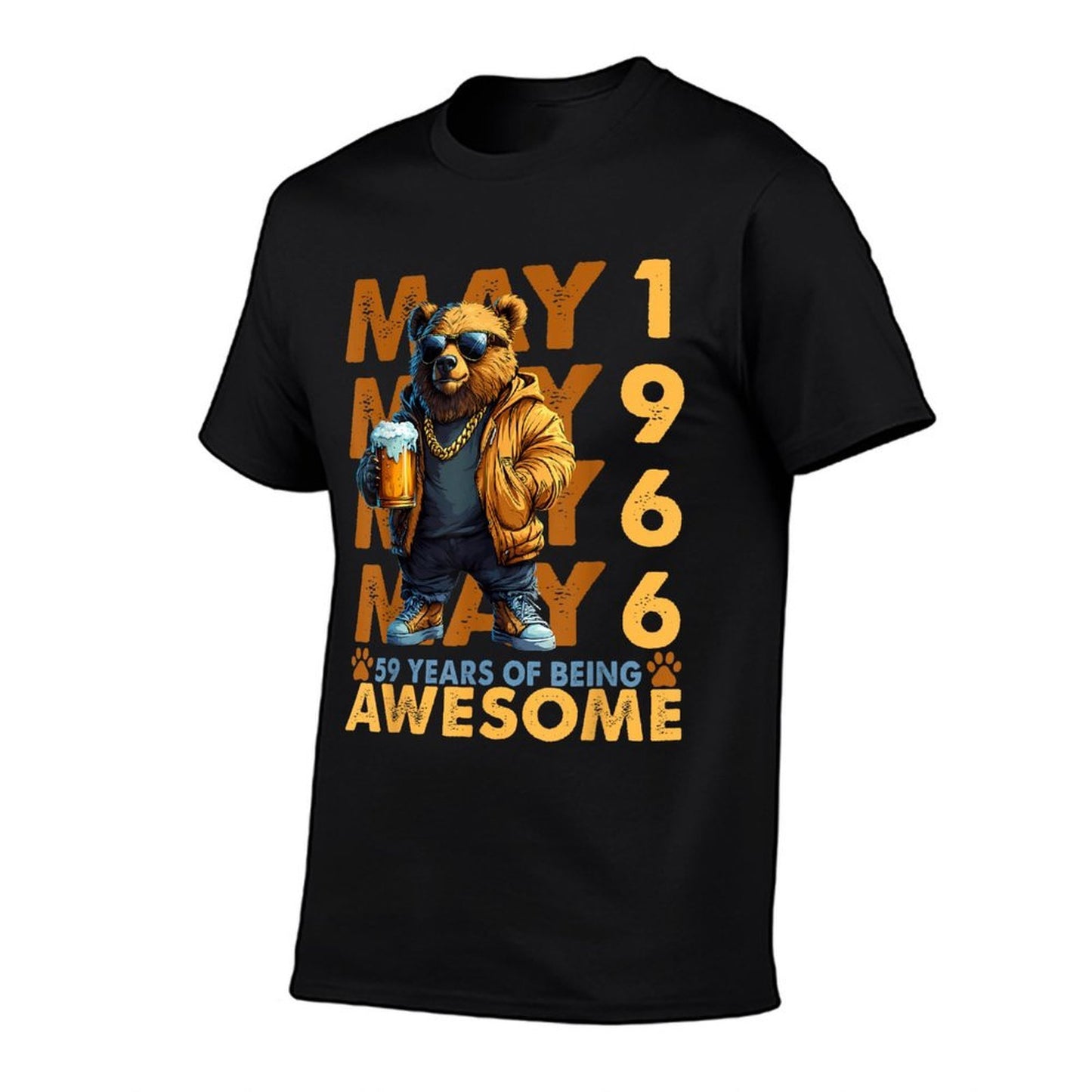 59th Birthday Bear Legends May 1966 59 Years Old For Mens Eco-friendly Material T-Shirt
