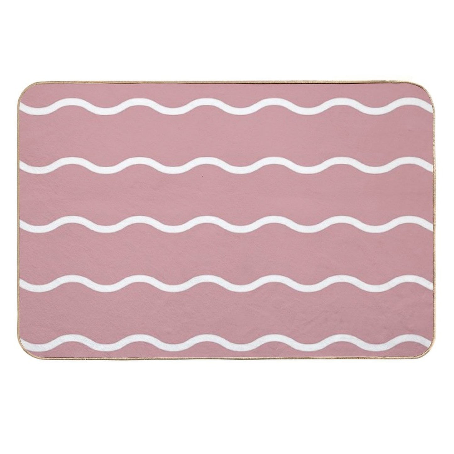 Wavy Lines Easy Maintenance Bath Mat
