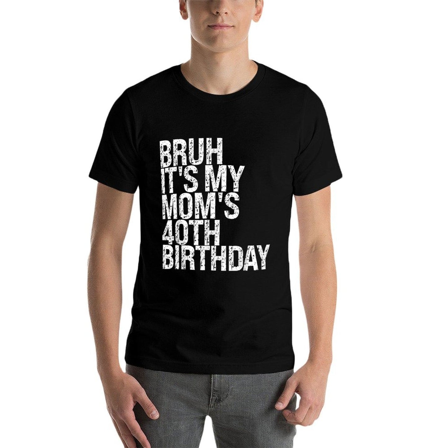 Bruh It's My Queen Mom's 40th Birthday OMG Crown Happy Funny Trendy Pattern T-Shirt
