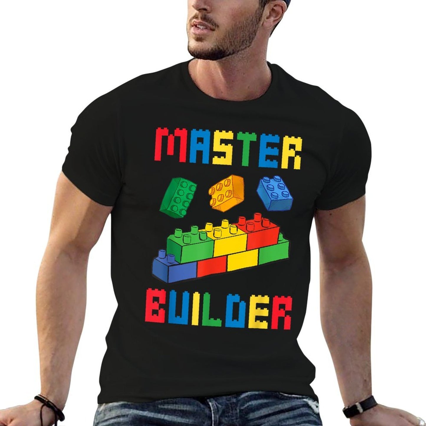 Brick Builder Funny Blocks Building Master Builder Toys Kids Versatile T-Shirt