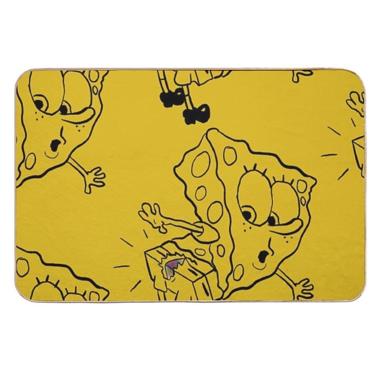 Spongebob Ripped Pants Spongebob Themed @HeckinFarOut Dirt-Trapping Bath Mat