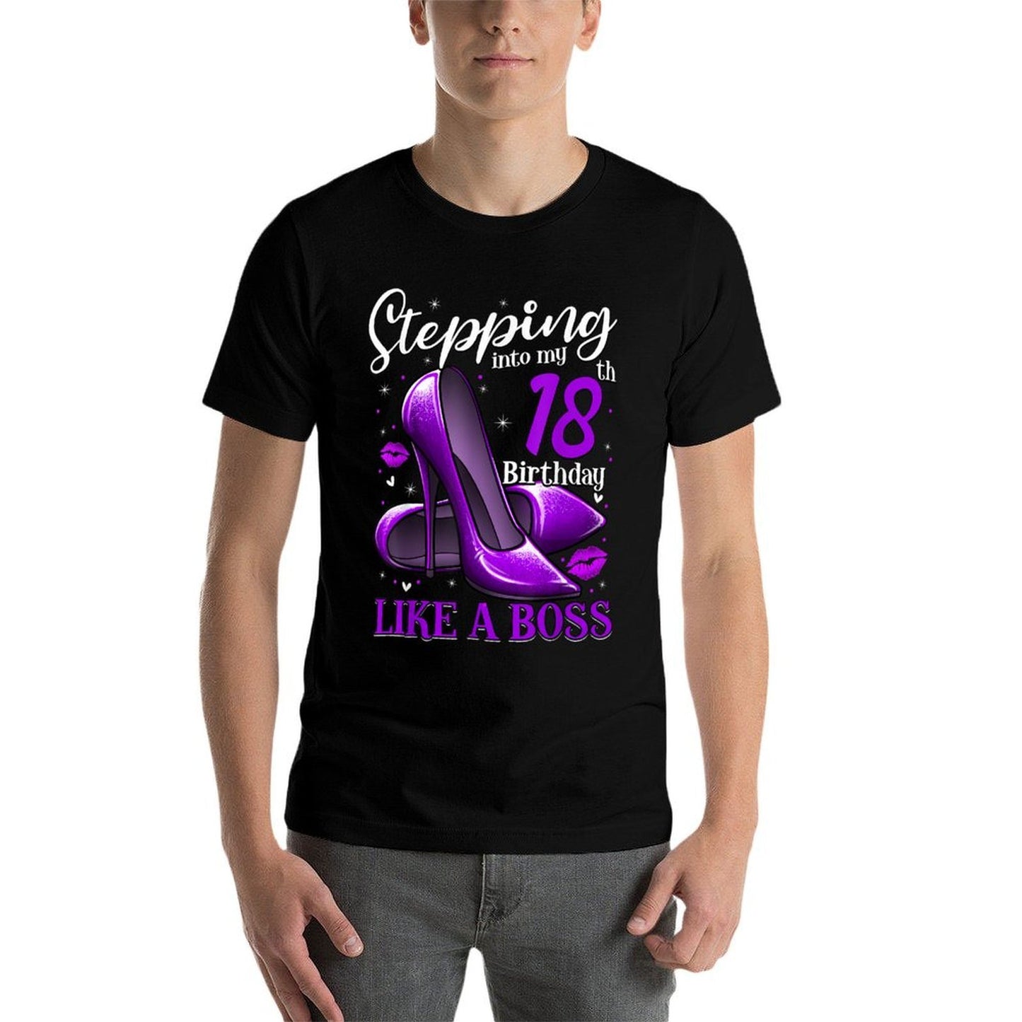18 And Fabulous High Heels Stepping Into My 18th Birthday Wrinkle-resistant T-Shirt