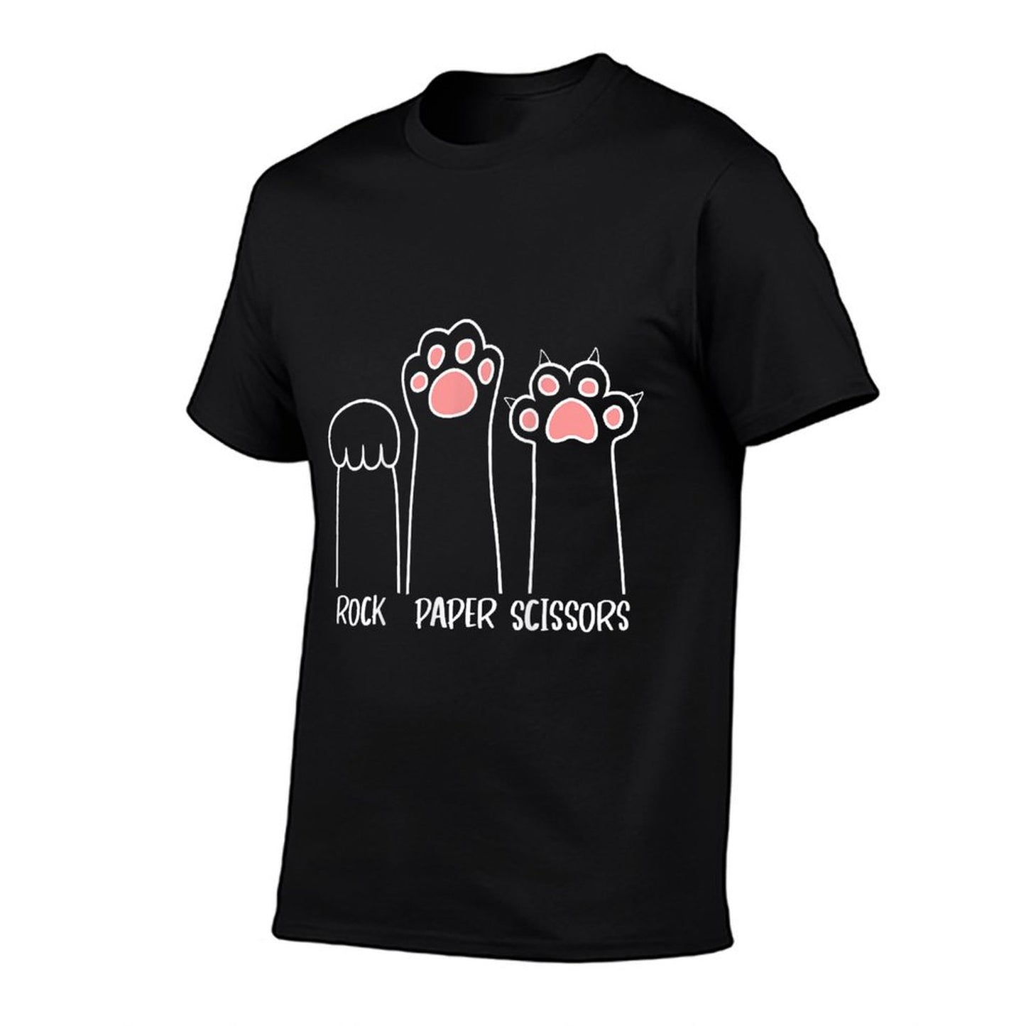 Introvert Cat Animal Rescue Pet Lover Apparel Rock Paper Scissors Hand Game Cute Paw Funny Cat Durable T-Shirt