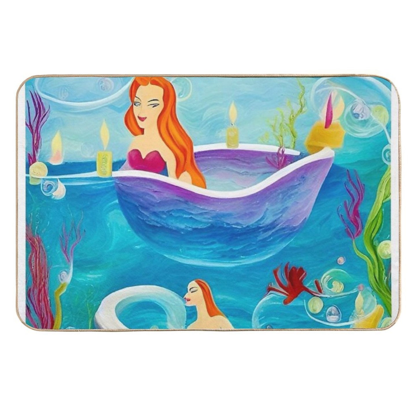 Mermaid Bath Time Long-Lasting Bath Mat