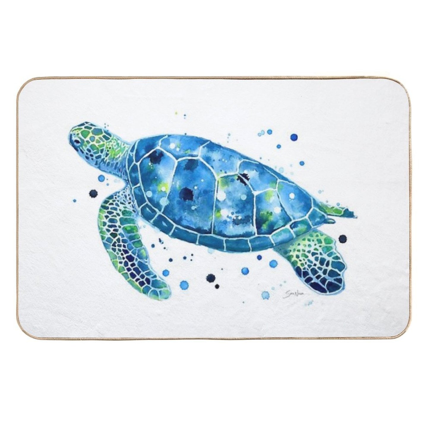 Sargasso Blue Sea Turtle Eco-Friendly Bath Mat