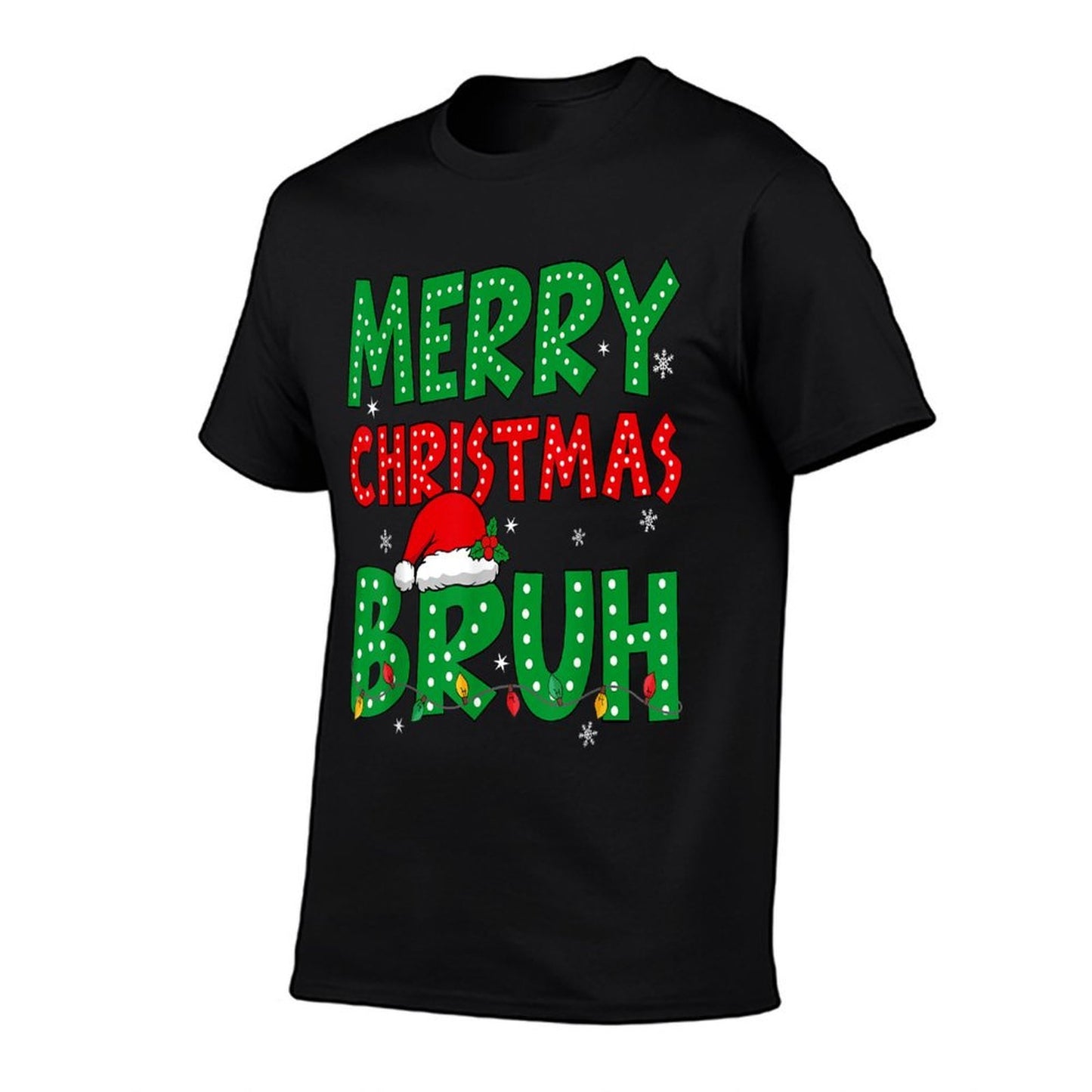 Bruh Meme Funny Saying Bro Greetingns Boys Men Christmas Rolled Sleeves T-Shirt