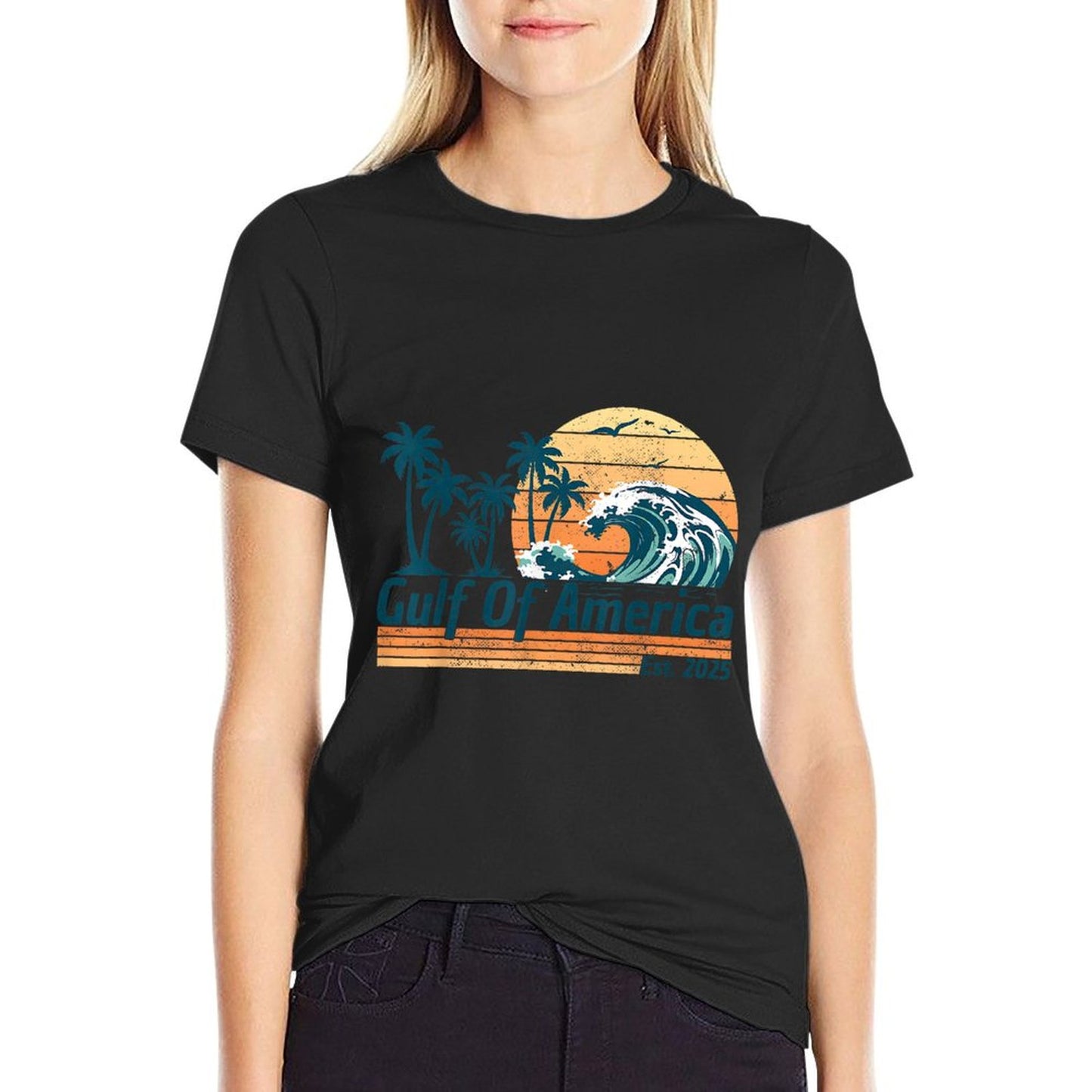 Gulf of US America Shirt Retro Golf of US America Shirt Wrinkle-resistant T-Shirt