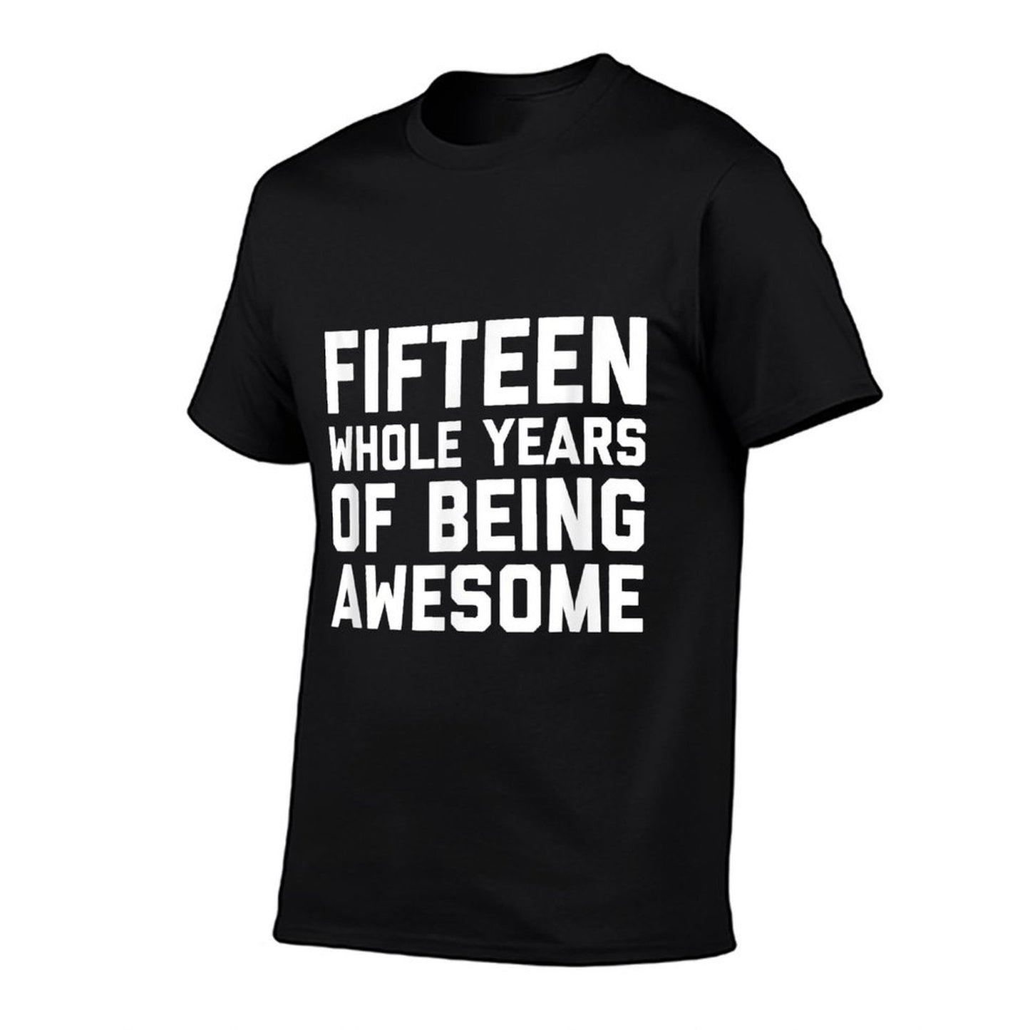 15th Birthday Gift Age 15 Year Old Boy Girl Fifteen Oversized Silhouette T-Shirt
