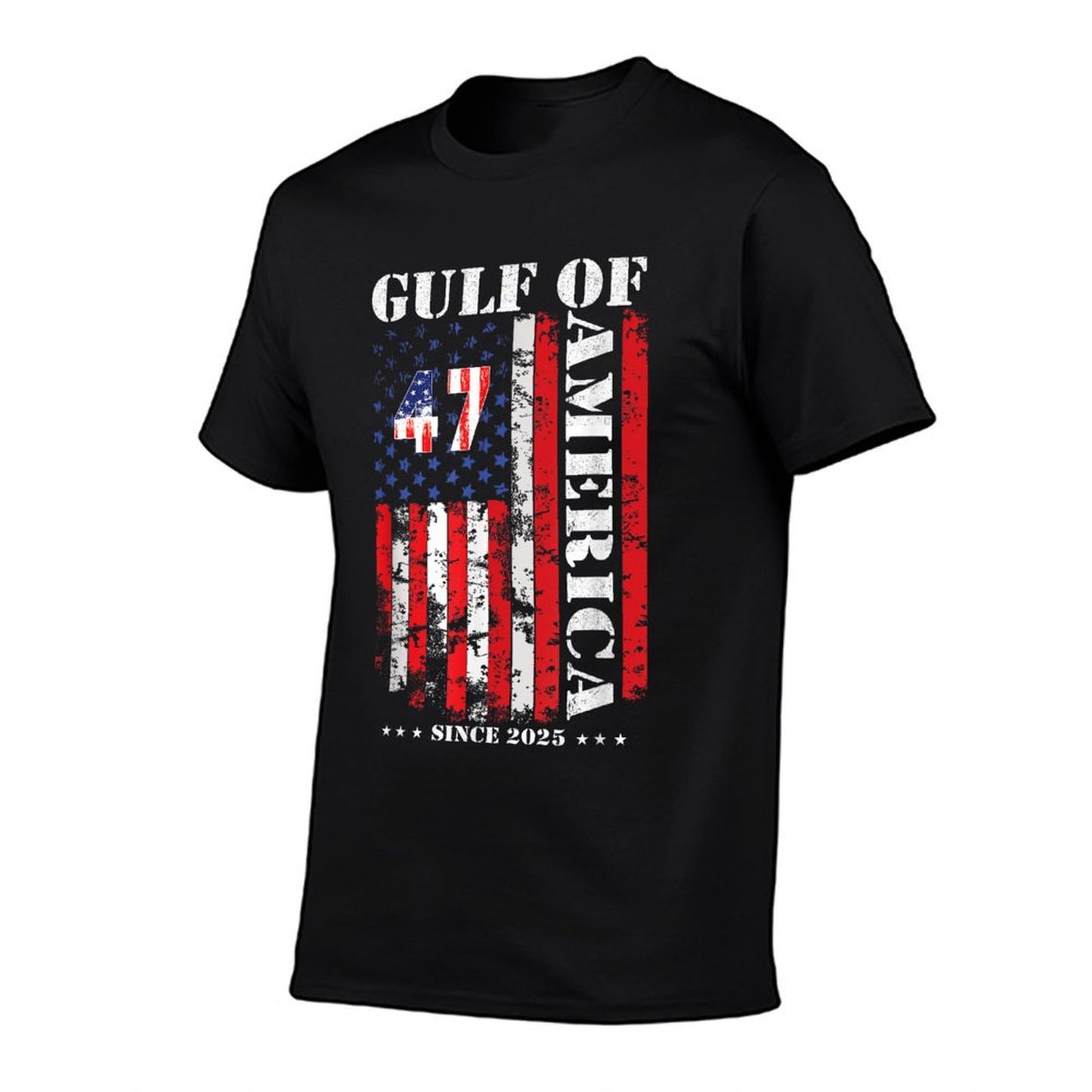 Gulf of USA America 2025 Funny Vintage USA Flag Men Women Easy-care T-Shirt
