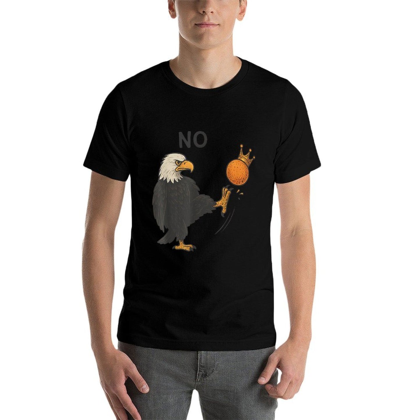 Funny No Kings In America Men Women High-quality Stitching T-Shirt