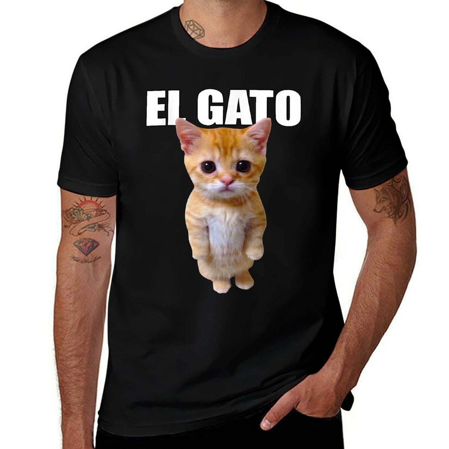 El Gato Meme Sad Crying Cat Munchkin Kitty Meme Trendy Slim-fit Cut T-Shirt