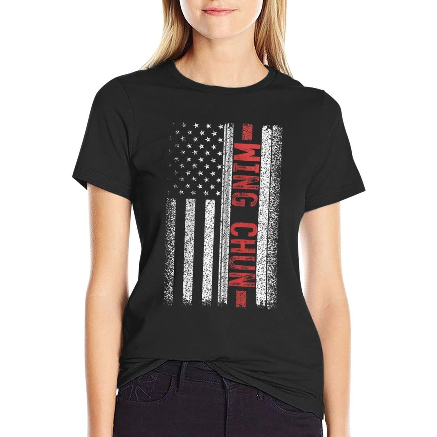 Wing Chun American 4th of July Zip Graphic-printed T-Shirt