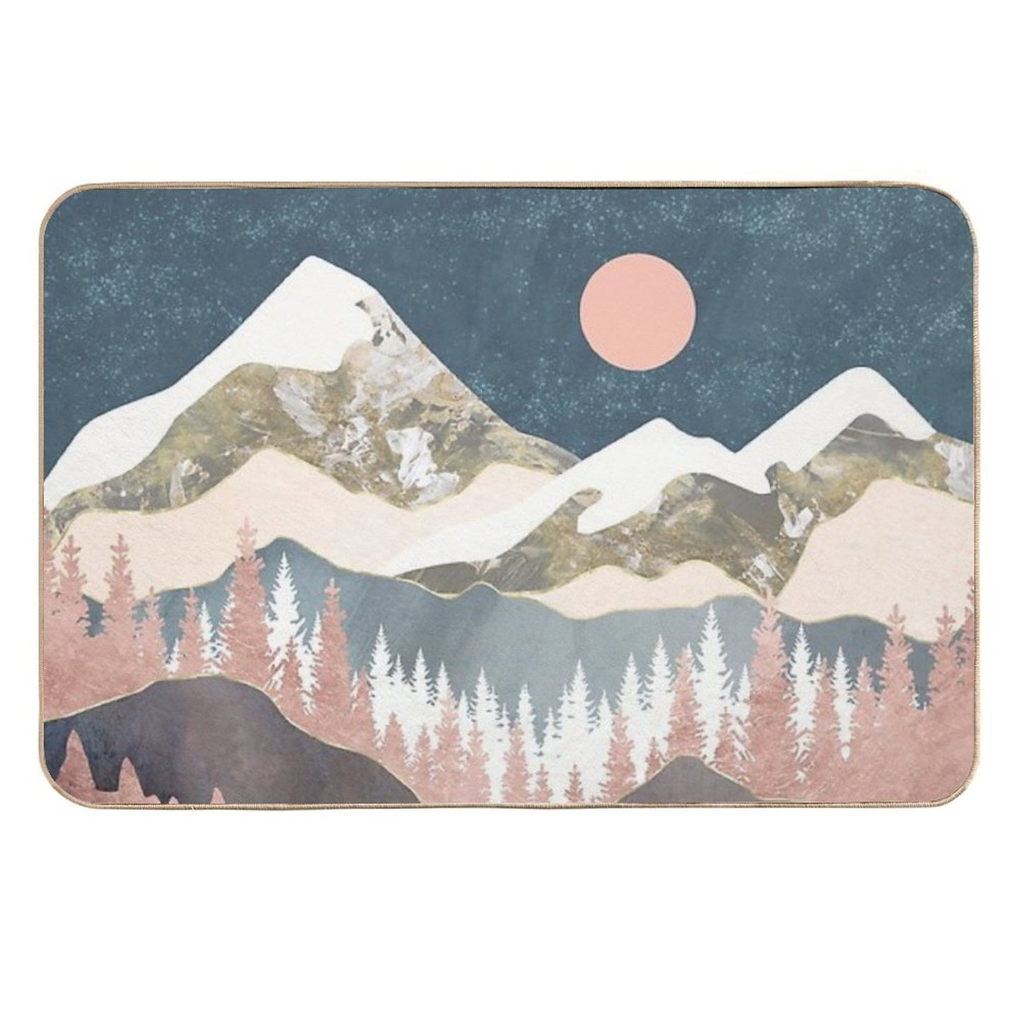 Winter Peaks Fade-Resistant Bath Mat