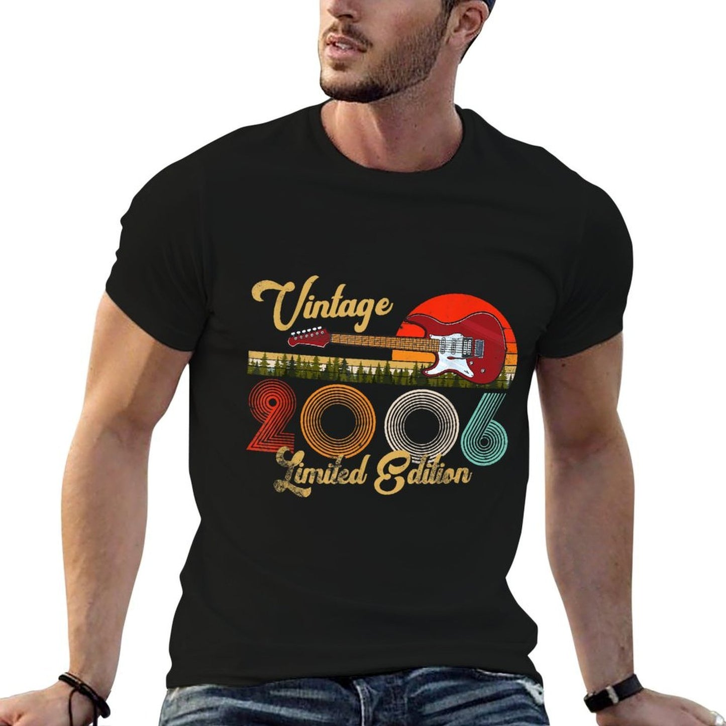 17 Year Old Gift Vintage 2006 Guitar Player 17th Birthday Odor-resistant T-Shirt
