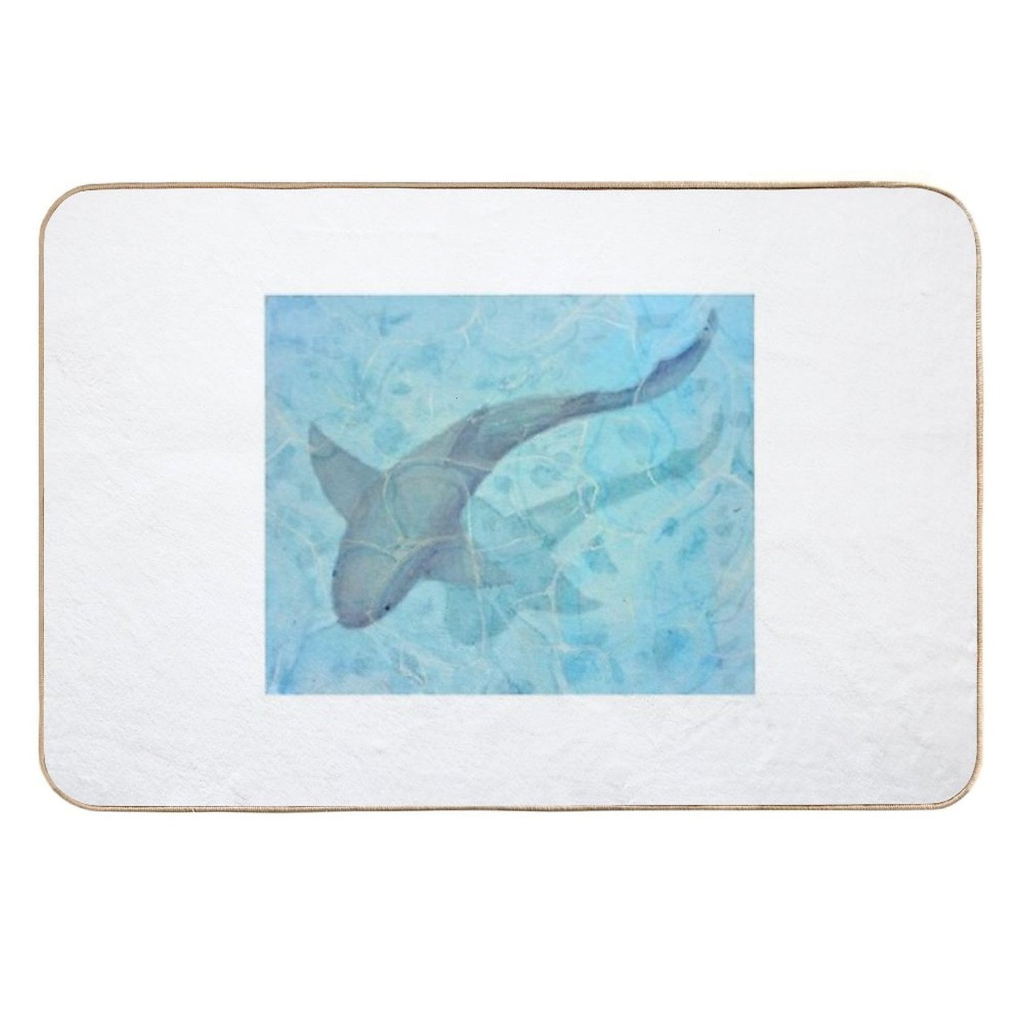 Turquoise And Transparent Sea Anti-Trip Bath Mat