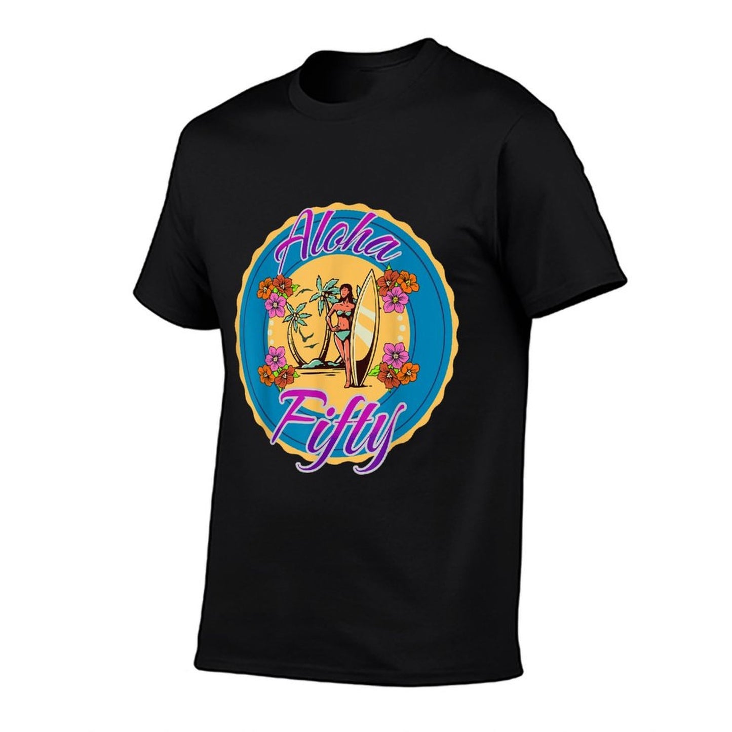 Aloha Fifty - Hawaiian Island 50th Birthday Celebration Soft T-Shirt