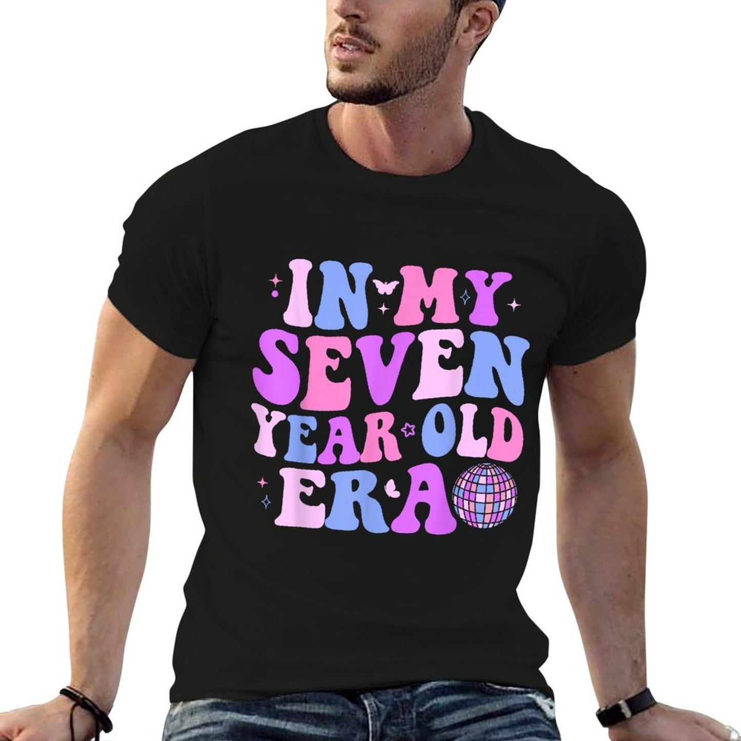 In My Seven Year Old Era Girls Boys 7th Birthday Year Old Comfortable T-Shirt