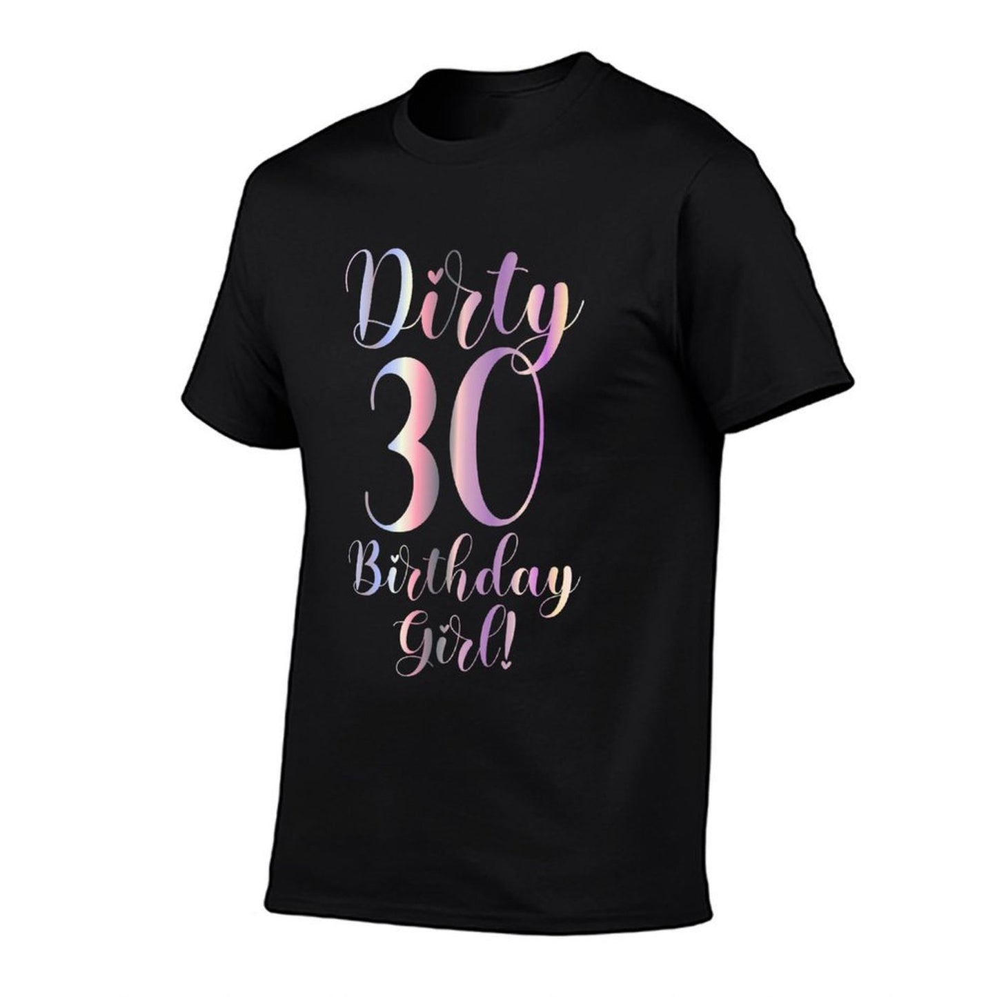 30th Birthday Gifts Women Dirty 30 Birthday Girl! Premium Ribbed Collar T-Shirt