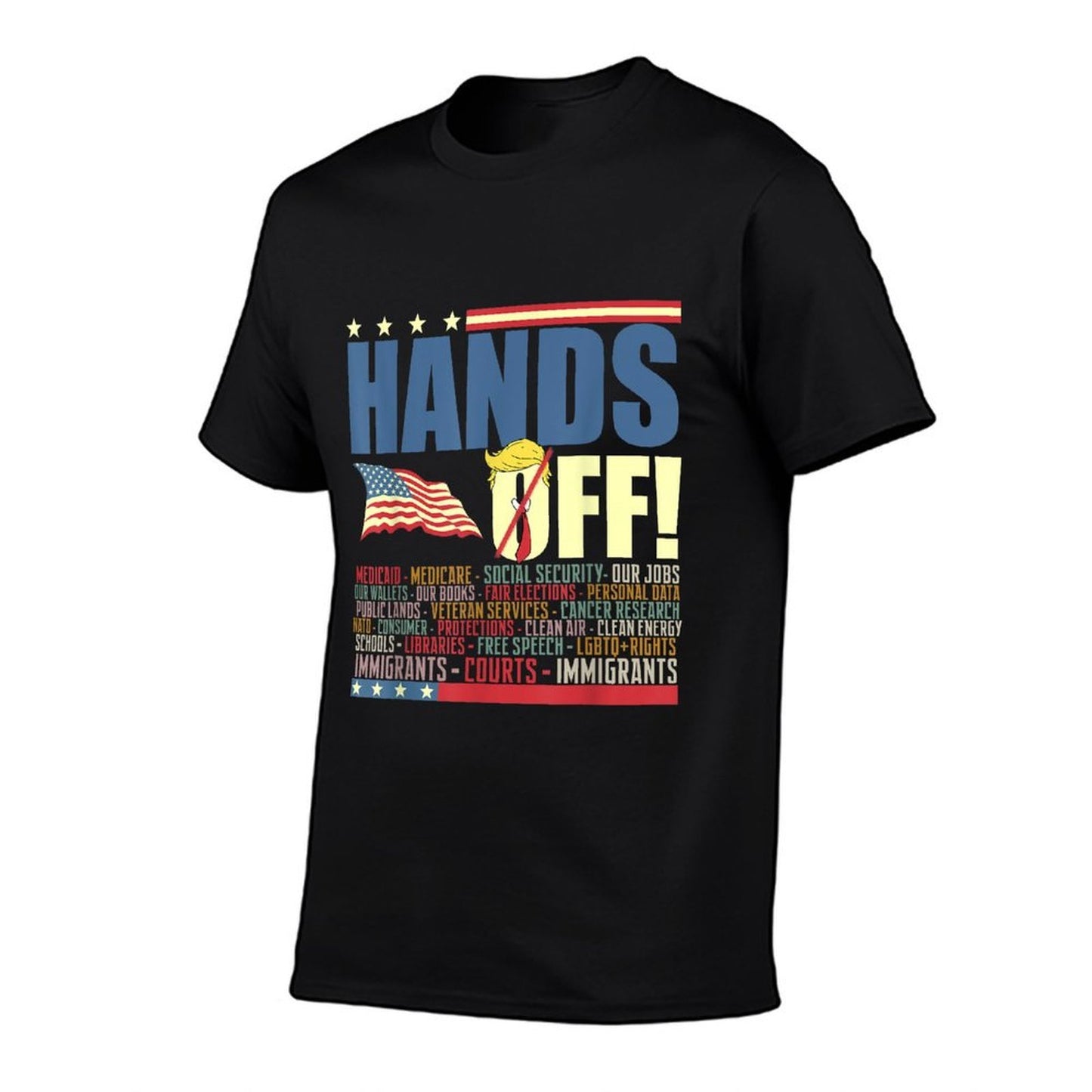 Resist Hands Off Protest Anti Trump Trendy Pattern T-Shirt