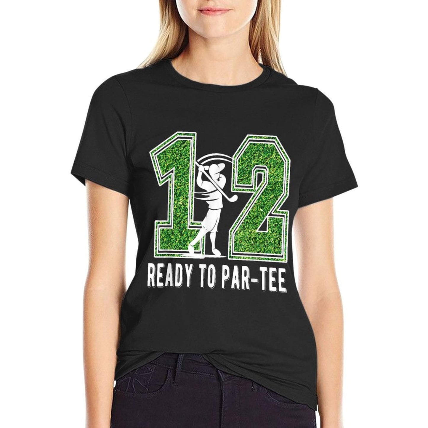 12th Birthday Golfer Boy Twelve Year Old Golf Player Stretchy T-Shirt