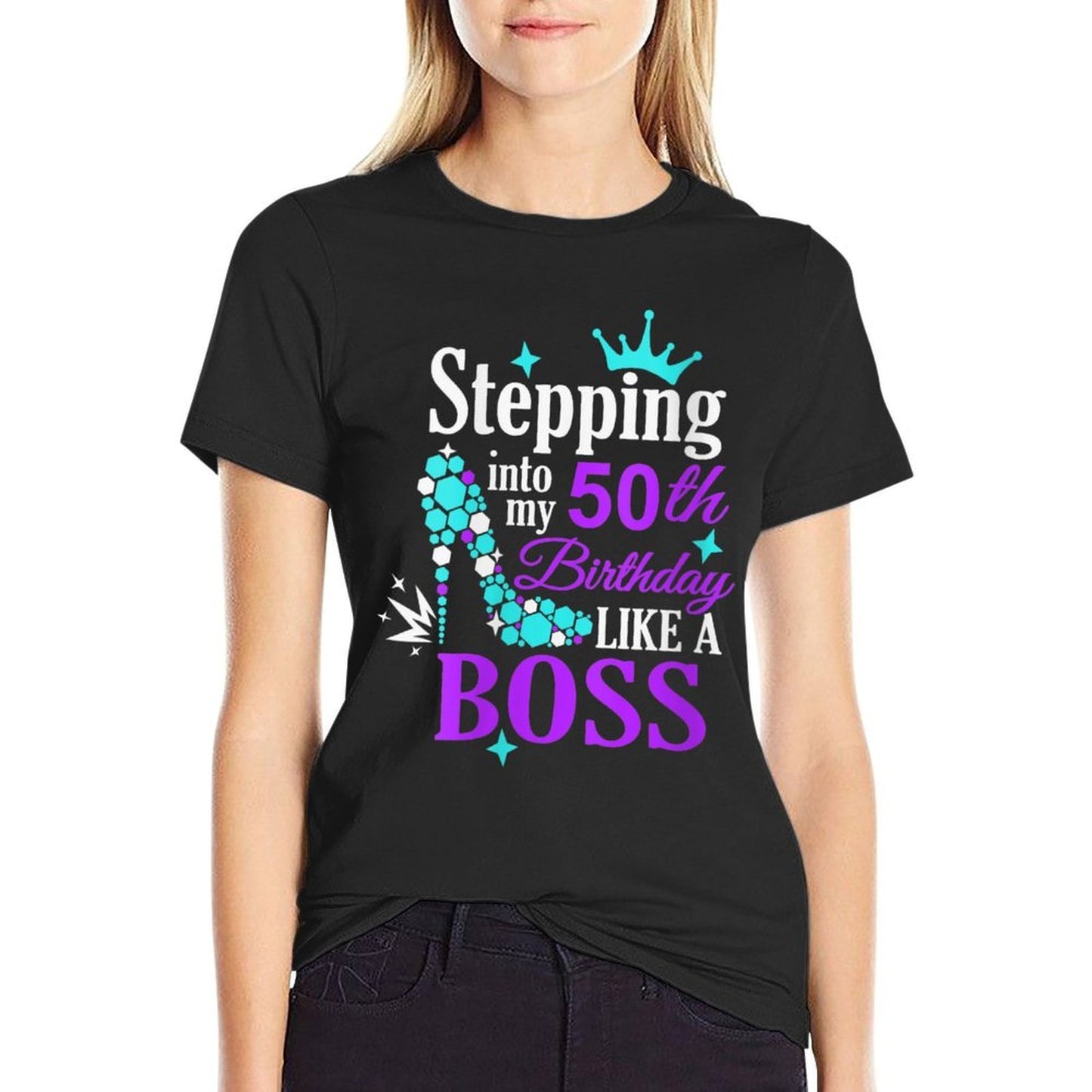 Womens 50th Birthday Gift for Her Gift For Girl Party Fun Years Old Moisture-wicking T-Shirt
