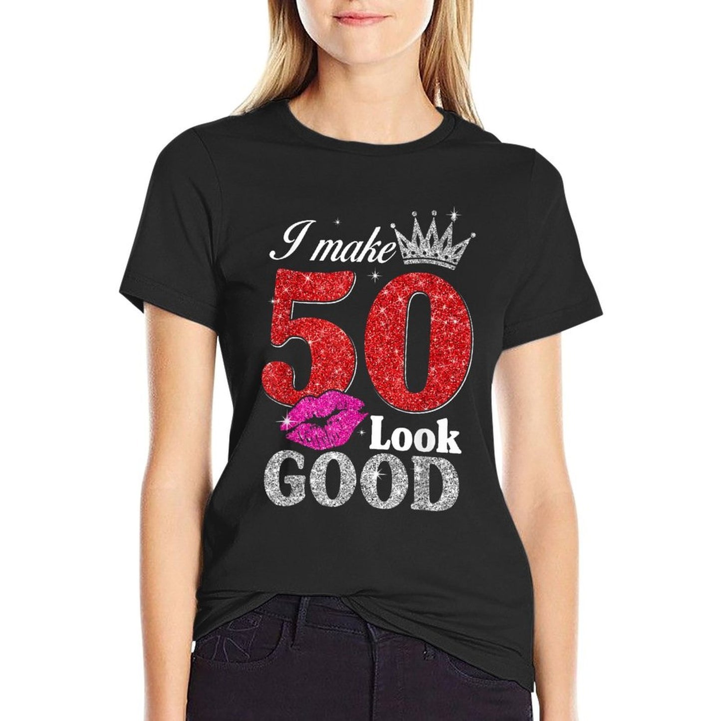 50 Year Old Gifts 50th Birthday I Make 50 Look Good Womens Vintage-inspired T-Shirt