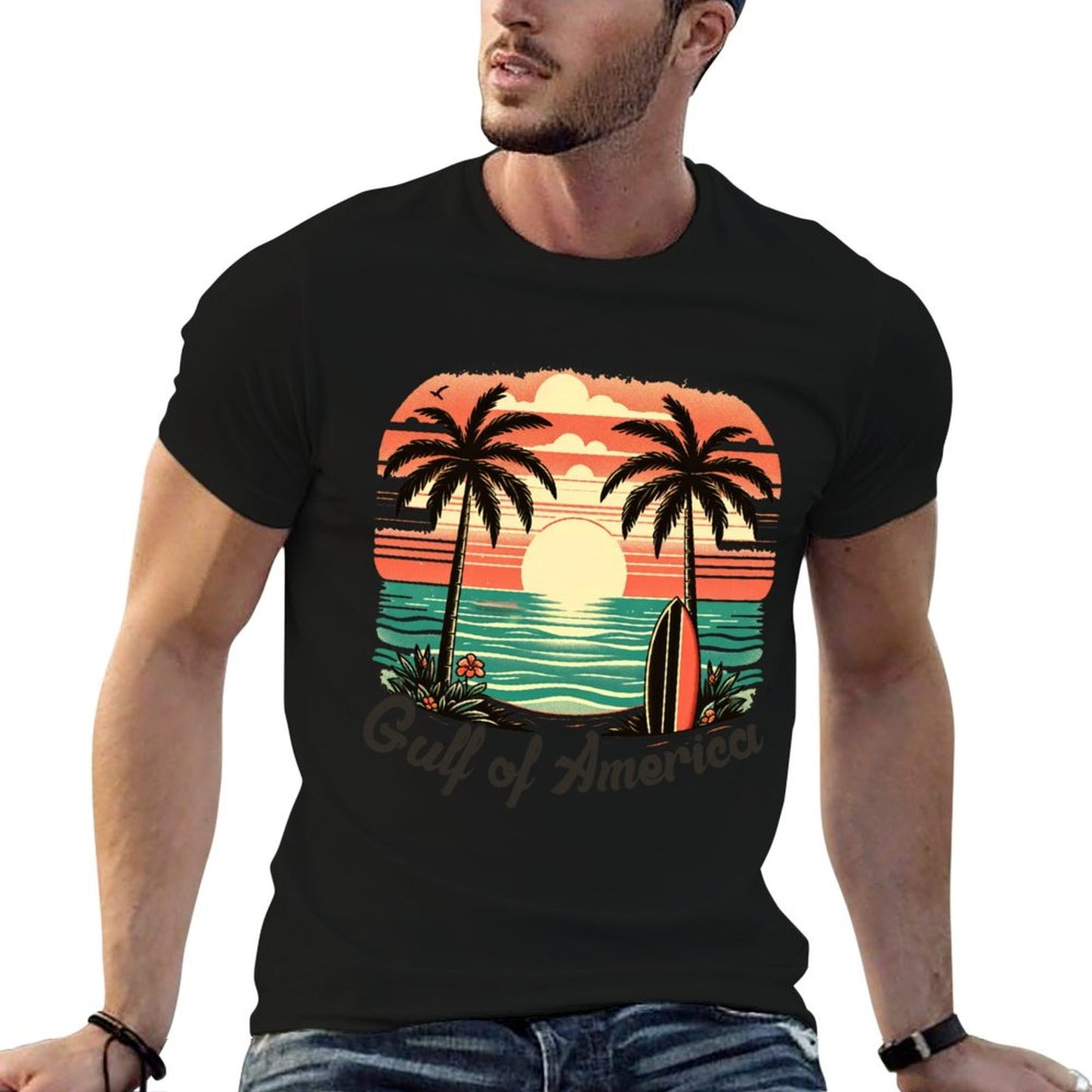 Gulf of USA America Vintage Beach America's Gulf Mexico Sweatshirt Soft T-Shirt