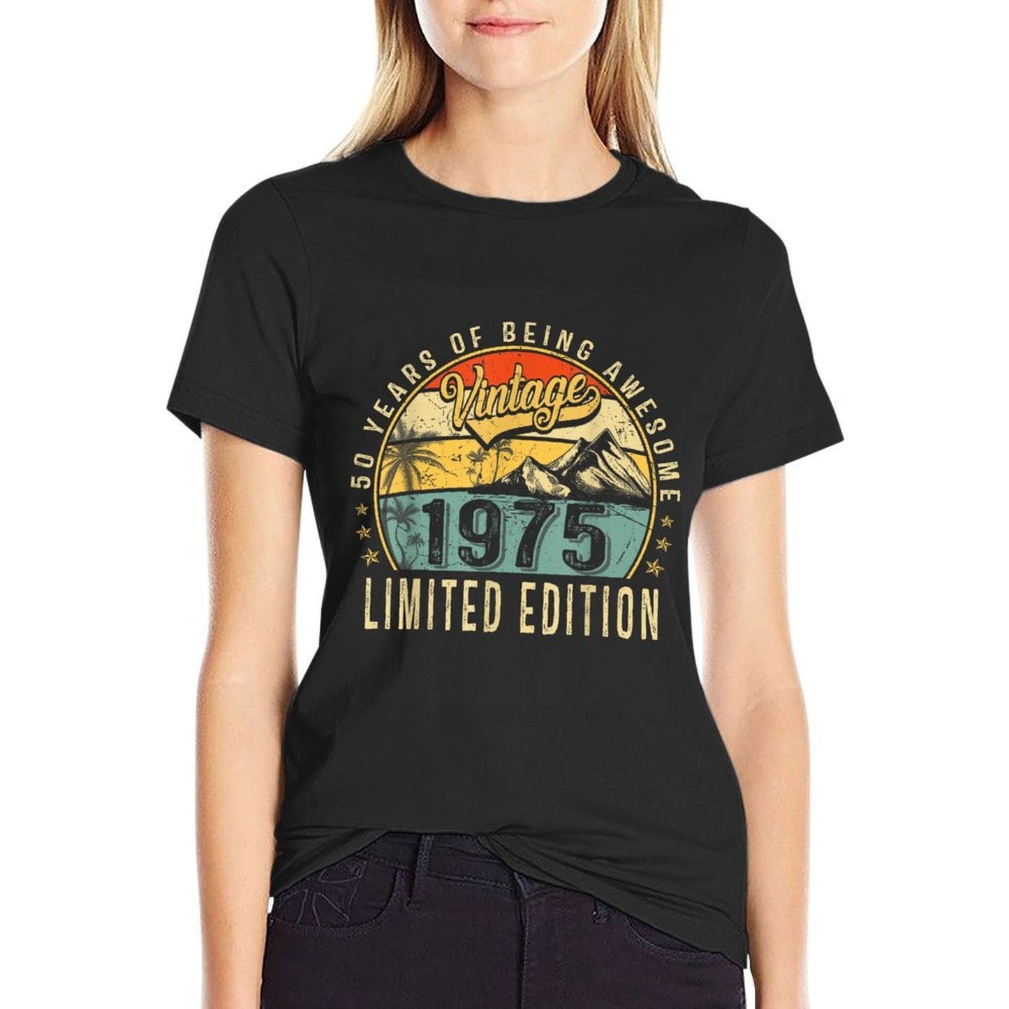 50 Years Old Gift Vintage 1975 50th Birthday Retro Men Women Moisture-wicking T-Shirt