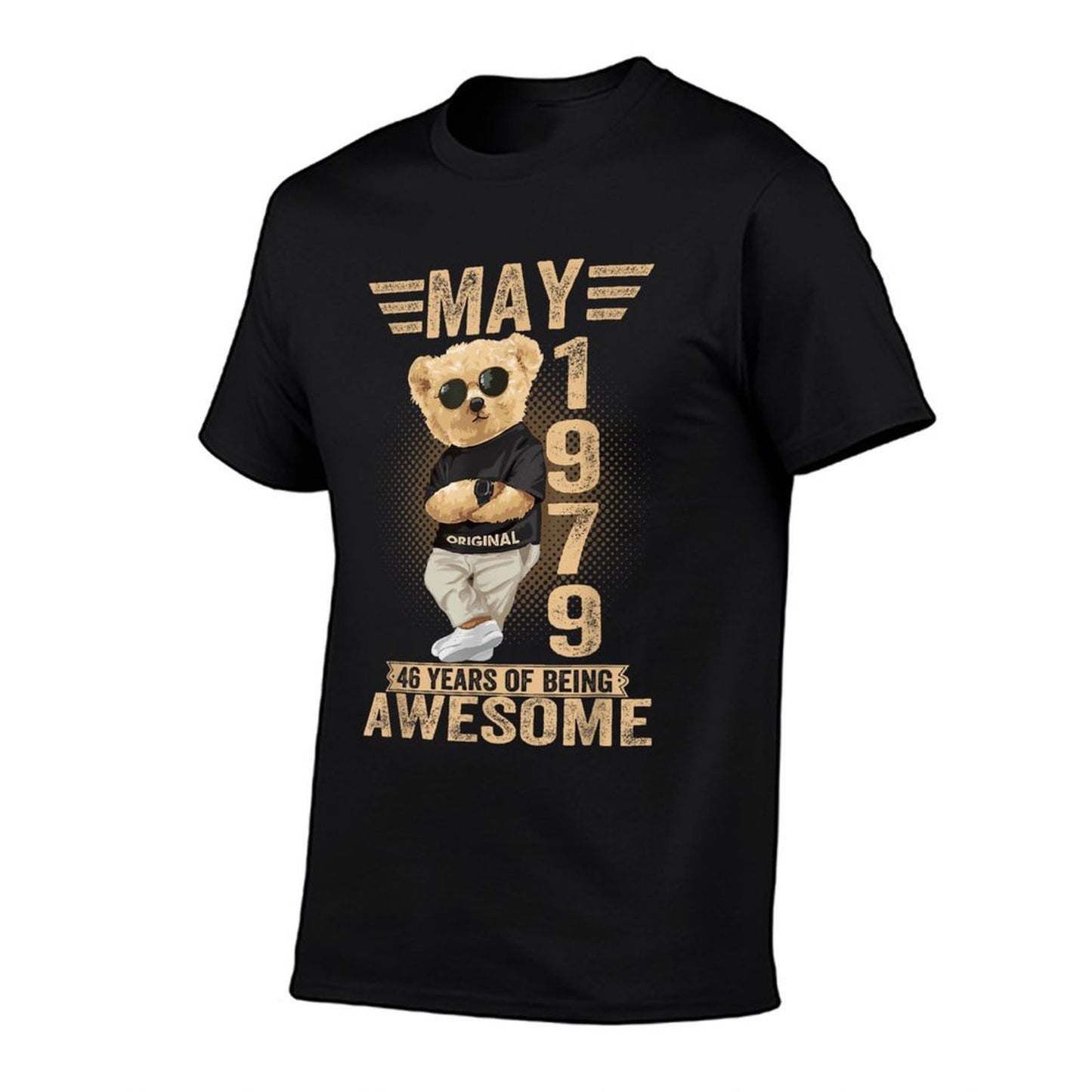 May 46th Birthday Men Women 1979 Awesome Teddy Bear Graphic-printed T-Shirt