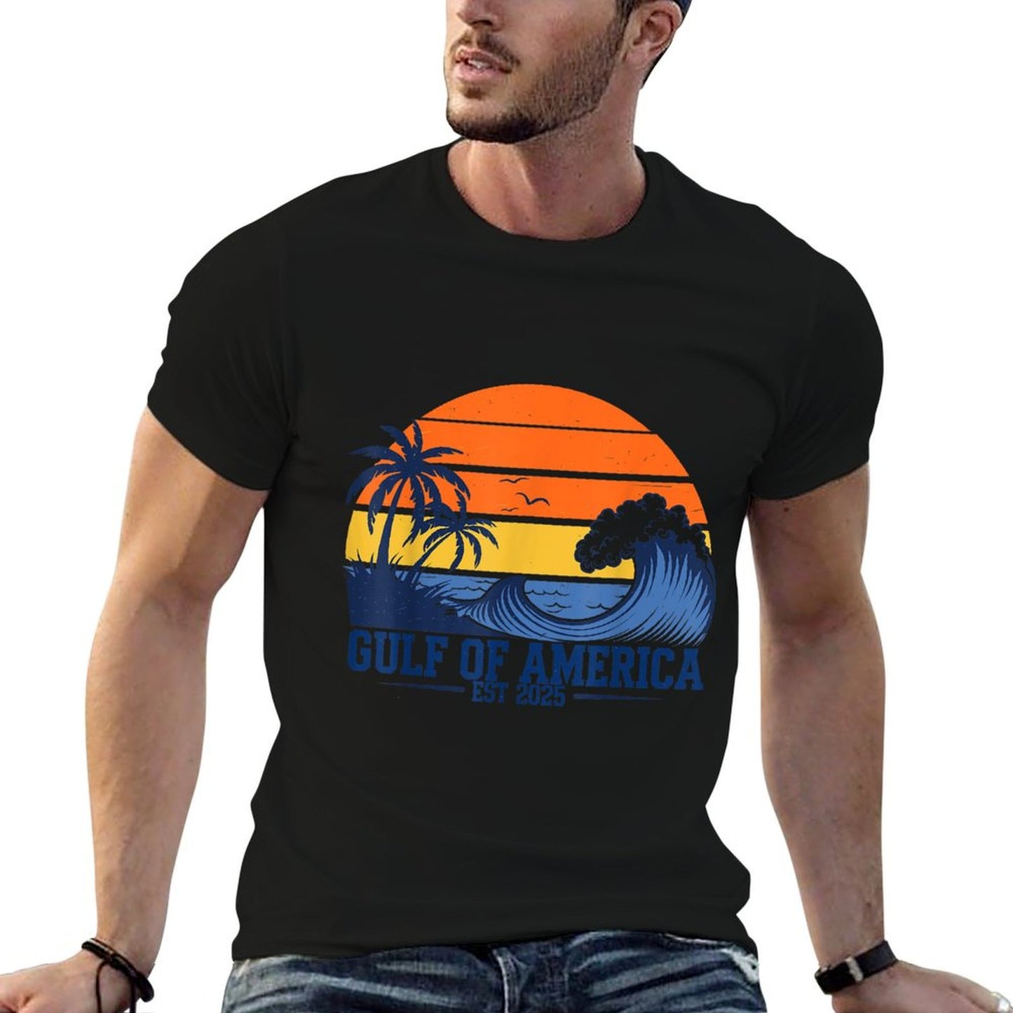 Retro Vintage Gulf Of US America 2025 American Gifts Moisture-wicking T-Shirt