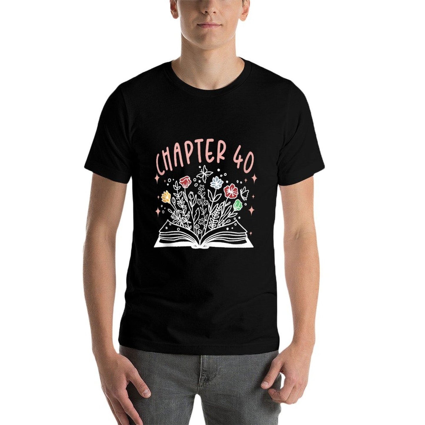 Chapter 40th Birthday Bookworm 40 Years Old For Book Loves Tagless Design T-Shirt