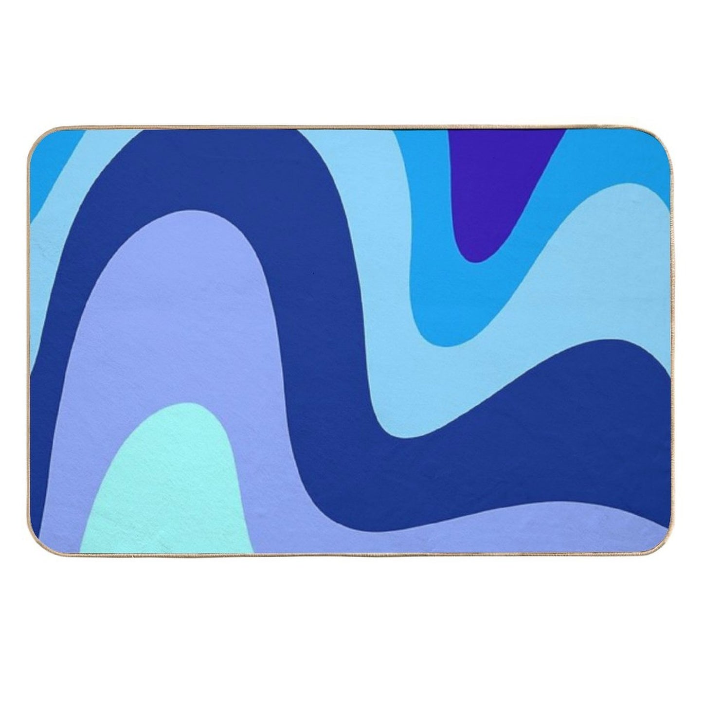Retro Waves 1 Repositionable Bath Mat