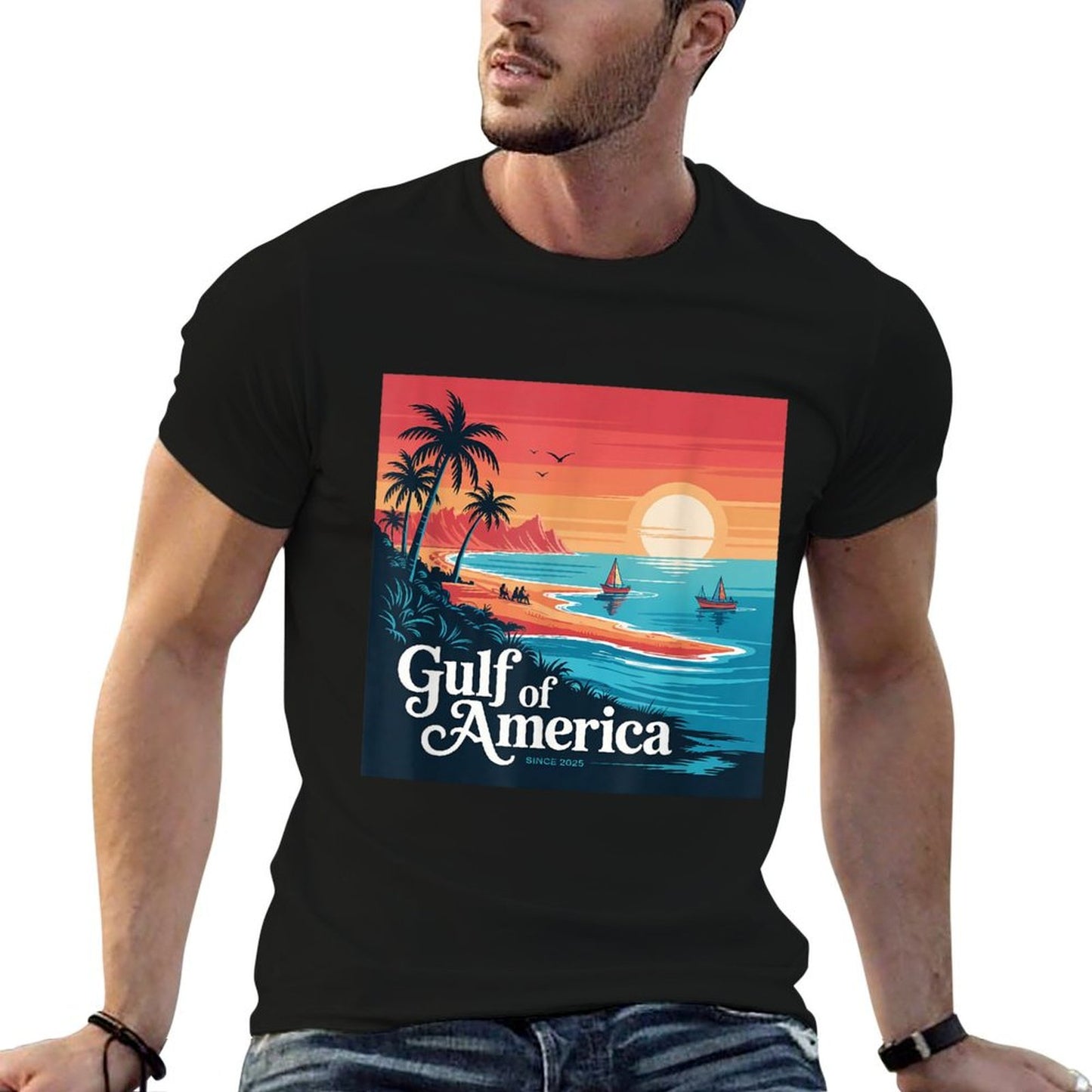Gulf of US America Vintage 1970s Versatile T-Shirt