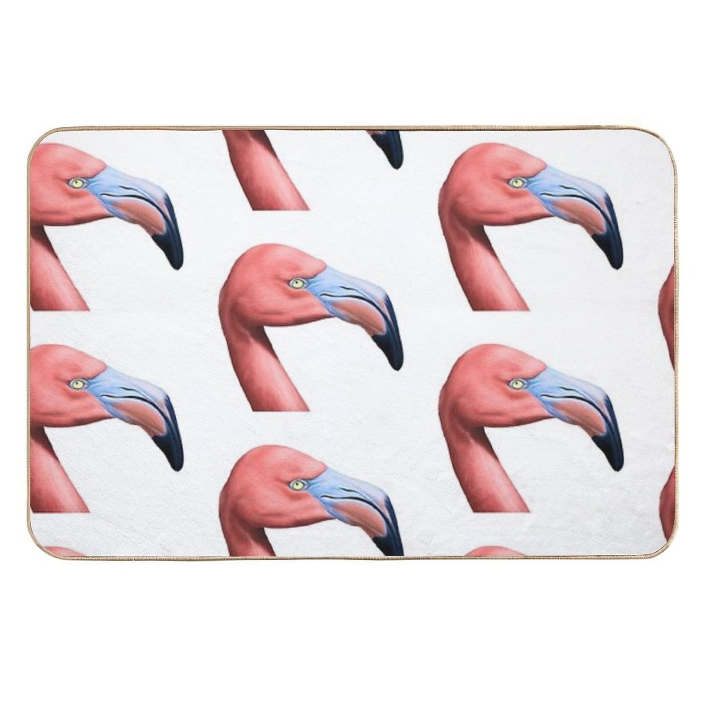 Flamingo Bird Art Rapid-Drying Bath Mat