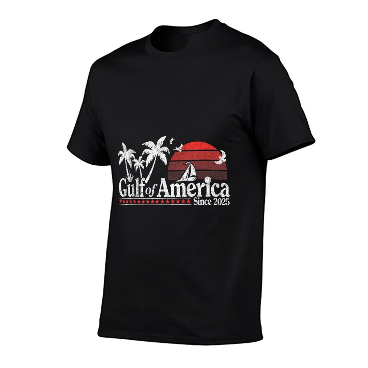 Gulf of US America Retro 1970s Heathered Texture T-Shirt