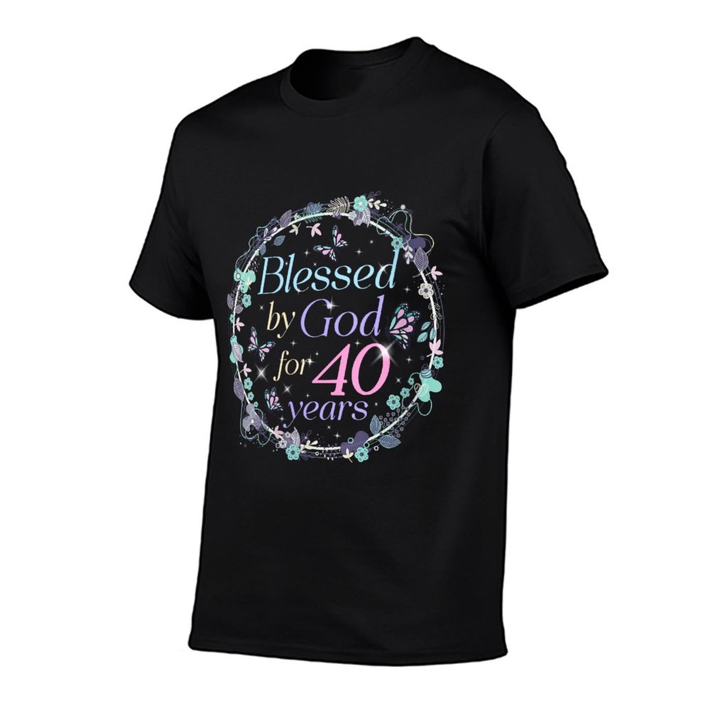 Womens 40th Birthday Women Blessed By God For 40 Years Old Gifts Vintage-inspired T-Shirt