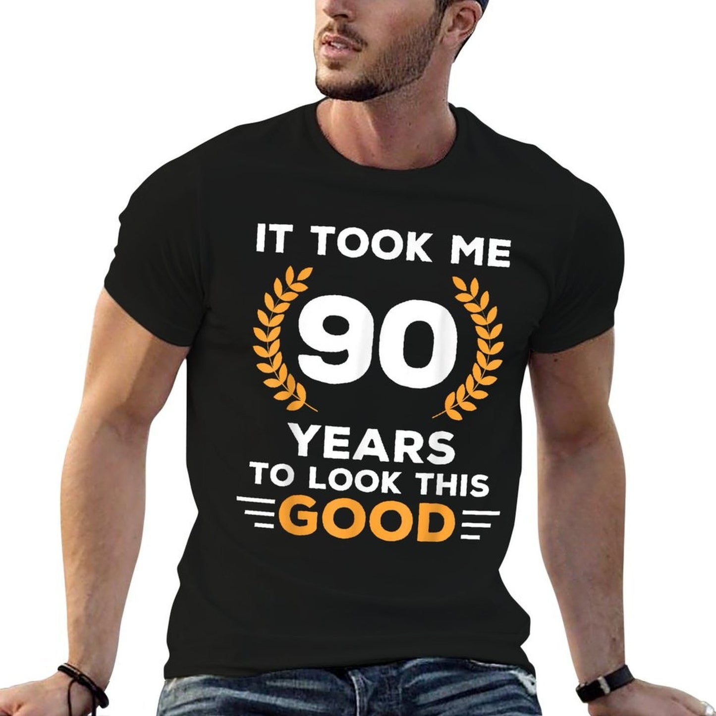 It Took Me 90 Years To Look This Good Happy 90th Birthday Oversized Silhouette T-Shirt
