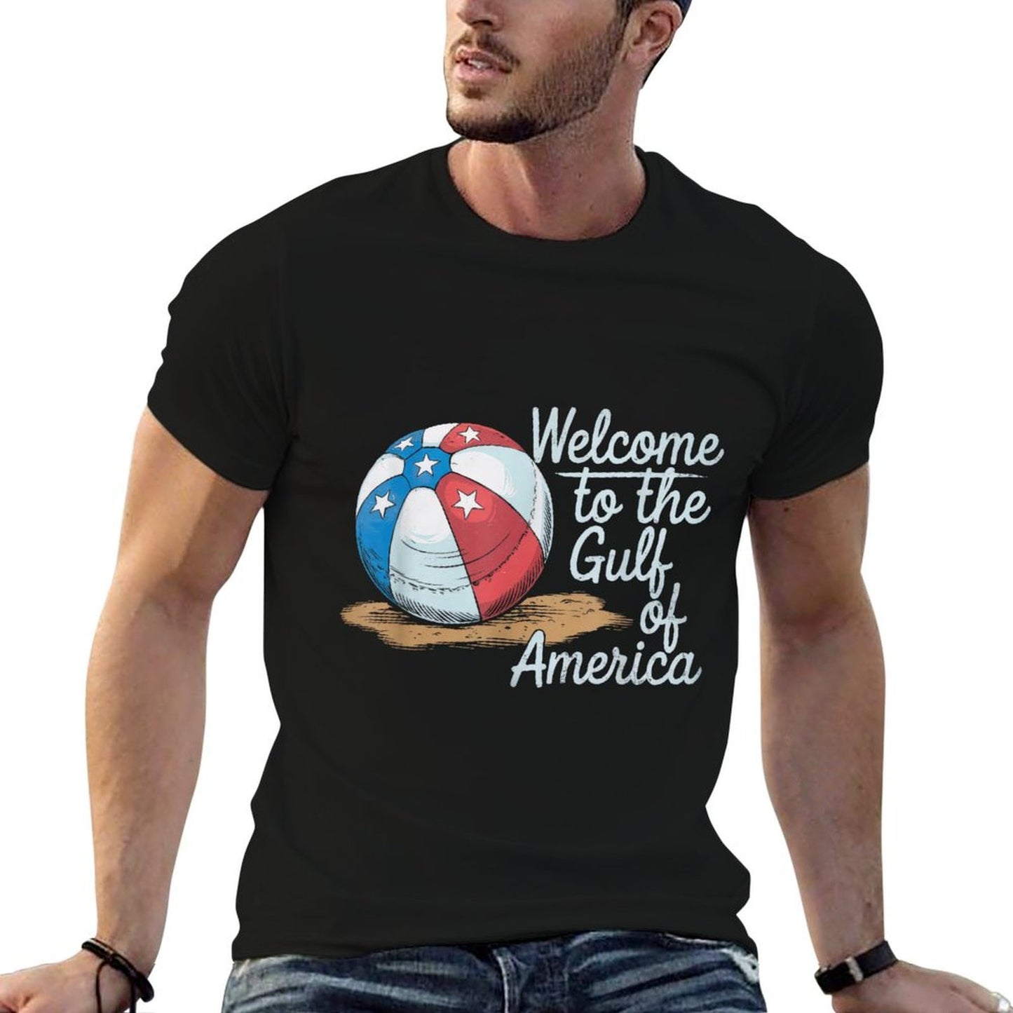 Gulf Of USA America Gift Men Women Flag Beach Vintage-inspired T-Shirt