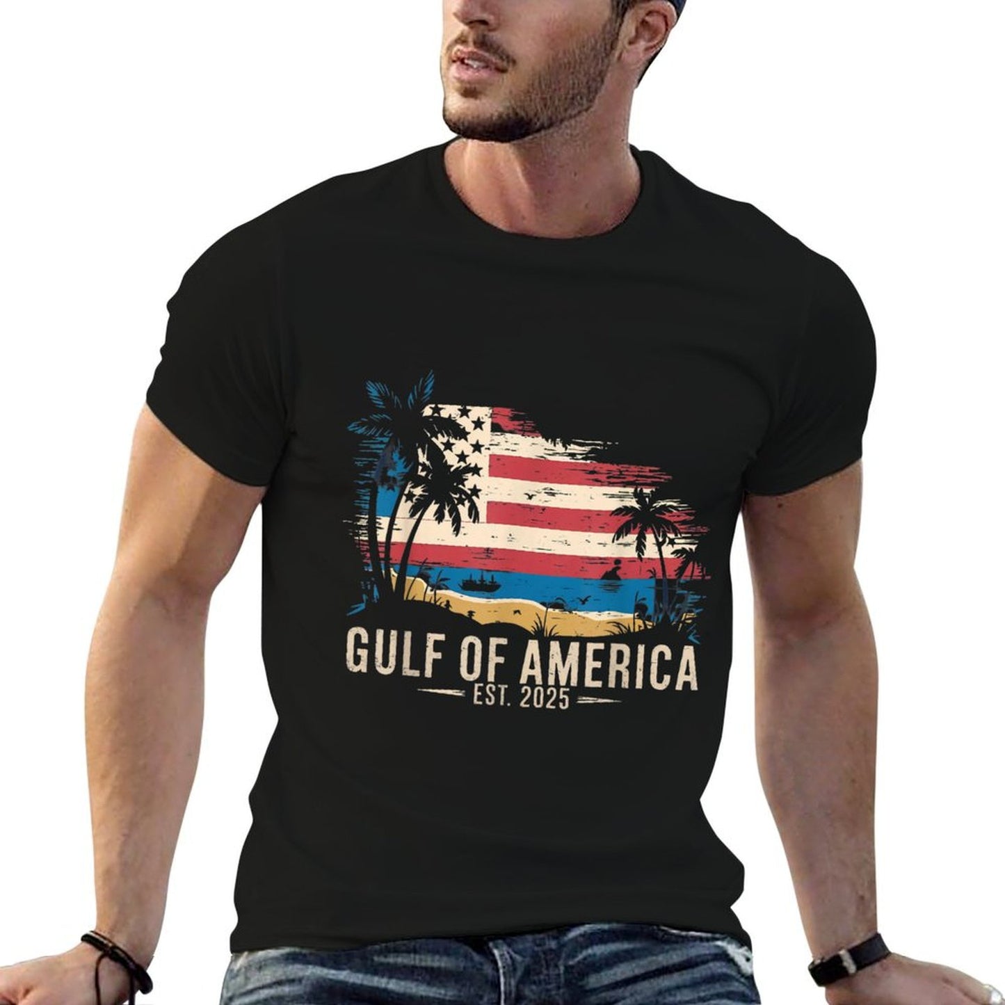 Vintage Gulf Of USA America Gulf of Mexico Or America Durable T-Shirt